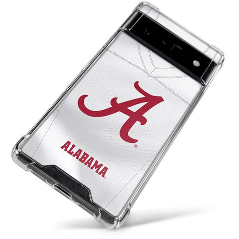 University of Alabama White Jersey Google Pixel 6 Clear Case